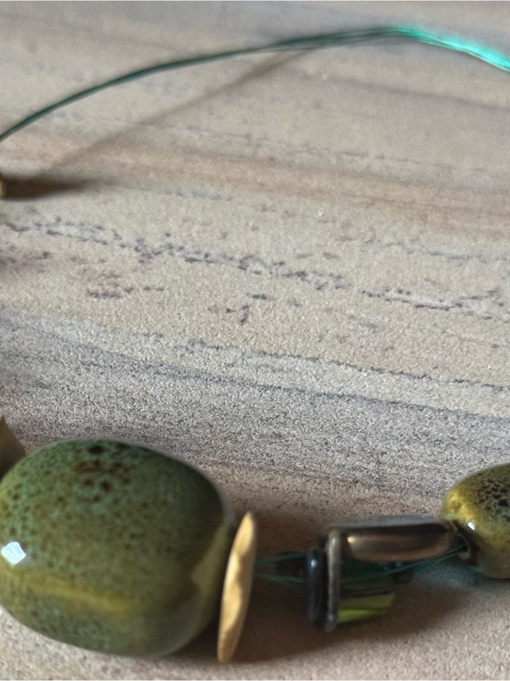 Premier Designs Green Beaded Necklace